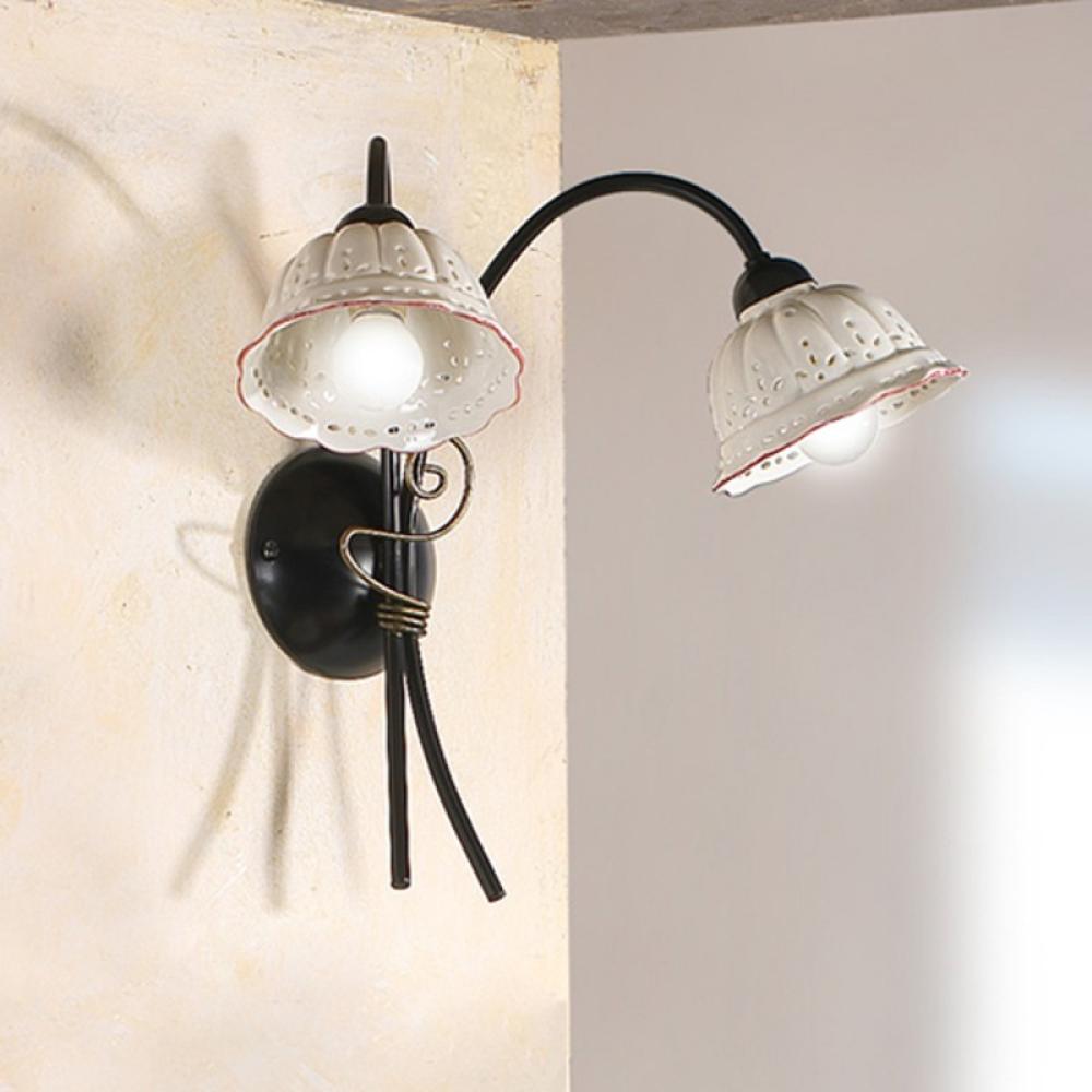 klasicka ozdobna mediteranne dvojplamienkova stena lampa elegantna mestianska keramicka perforovana klenba jedalen obyvacia izba spalna ozdobena malovana toskanska talianska lampy lameridiana.jpg